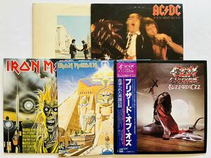 ★洋楽ロック LPレコード 5枚セット 国内盤 まとめ売り★AC/DC, Iron Maiden, Ozzy Osbourne, Pink Floyd