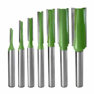 YFFSFDC carbide blade trimmer bit strut trimmer bit 6mm axis 7 pcs set carbide strut bit one-side blade / both blade knife bi