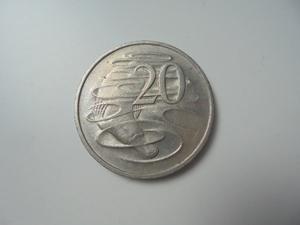 【外国銭】オーストラリア 20セント 白銅貨 1980年 カモノハシ 古銭 硬貨 コイン ①