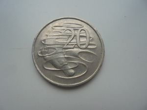 【外国銭】オーストラリア 20セント 白銅貨 1981年 カモノハシ 古銭 硬貨 コイン