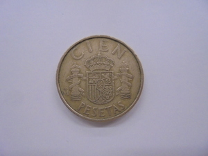 【外国銭】スペイン 100ペセタ CIEN 1982年 ファンカルロス1世 古銭 硬貨 コイン ①