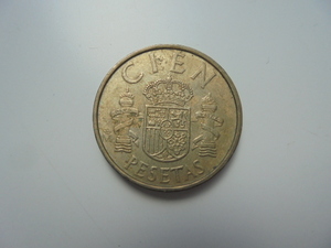 【外国銭】スペイン 100ペセタ CIEN 1983年 ファンカルロス1世 古銭 硬貨 コイン ①