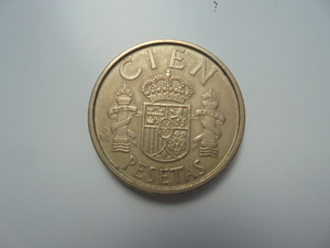 【外国銭】スペイン 100ペセタ CIEN 1986年 ファンカルロス1世 古銭 硬貨 コイン