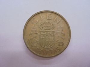 【外国銭】スペイン 100ペセタ CIEN 1988年 ファンカルロス1世 古銭 硬貨 コイン