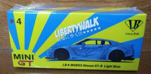 ☆即決送料無料☆ 希少レア初期品　MINI GT 1/64 LB★WORKS NISSAN GT-R R35　Type-1　ライトブルー