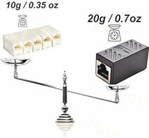 RJ45 LANケーブル用中継コネクタ RJ45 延長 アダプタ コネクタ メス-メス LANケーブル 延長コネクタ ギガビッ_画像5