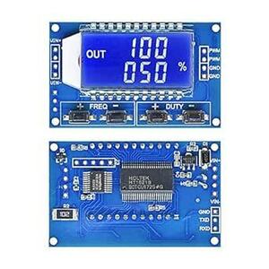 Aideepen 2個セット 信号発生器 PWMパルス周波数1Hz〜150Khz デューティサイクル調整可能LCDディスプレイPW