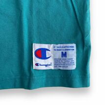 国内正規 Champion チャンピオン ビッグ ロゴ 刺繍 半袖 Tシャツ LOGO トップス ブルー系 アクア AQUA ACTION STYLE T-SHIRT C3-F362_画像6