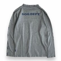 国内正規 DOG DEPT ドッグデプト 長袖 プリント フットボール Tシャツ 袖プリント ヘザー グレー XSサイズ SANTAMONICA 犬_画像4