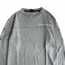 国内正規 DOG DEPT ドッグデプト 長袖 プリント フットボール Tシャツ 袖プリント ヘザー グレー XSサイズ SANTAMONICA 犬_画像2