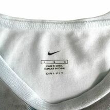 国内正規品 NIKE ナイキ プリント ロゴ 半袖 DRI-FIT Tシャツ トップス カットソー 丸首 レディース L トレーニング ジム スポーツ_画像3