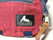 廃盤色 旧タグ GREGORY グレゴリー ボディバッグ RED ショルダーバッグ カバン アウトドア 登山 古着_画像4