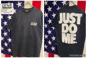 ★80s★90s★USA製★シングルステッチ★anvil★LIFE′S A BEACH★JUST DO ME.★半袖Tシャツ★ブラック★黒★Lサイズ★ヴィンテージ★