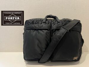 ★日本製★PORTER★ポーター★吉田カバン★TANKER★3WAY BRIEFCASE★リュックサック★ブリーフケース★ビジネス★ショルダー★ブラック★黒