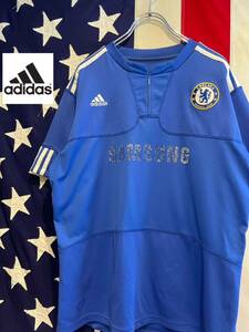 ★adidas★アディダス★CHELSEA FOOTBALL CLUB★チェルシーFC★2009/2010★ホーム★半袖★ユニフォーム★ブルー★青★Mサイズ相当★