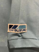 ★SUZUKI APPAREL COLLECTION★スズキ★半袖ポロシャツ★鹿の子★ワッペンロゴ★ワンポイントロゴ★綿100%★ブルー★水色★Lサイズ★_画像6