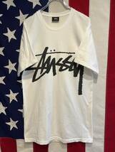 ★STUSSY★ステューシー★半袖Tシャツ★カットソー★トップス★プリント★ビッグロゴ★綿100%★ホワイト★白★Sサイズ★メキシコ製★_画像3