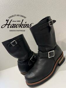 *Hawkins* Hawkins * steel tu* engineer boots *HL 40016* Work ботинки * кожа * натуральная кожа * черный * чёрный *US7*25.0cm*