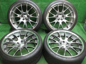 中古 ホイールタイヤ 4本 255/35R22 2020年製 3分山 TWS 107M Exe ラジアル タイヤ ニットー INVO