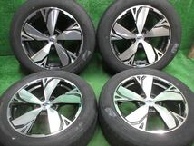 中古 ホイールタイヤ 4本 225/55R18 2020年製 6分山 スバル純正 SKフォレスター ラジアル タイヤ BS デューラー H/P_画像1