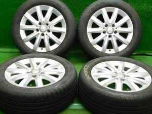 中古 ホイールタイヤ 4本 205/55R16 2017年製 7分山 ベンツ W246 純正 ラジアル タイヤ グッドイヤー エフィシェントグリップ