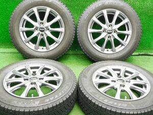 中古 ホイールタイヤ 4本 175/65R14 2022年製 9分山 エクシーダ E07 スタッドレス タイヤ ブリヂストン ブリザック VRX3