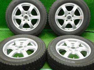 中古 ホイールタイヤ 4本 195/65R15 2020年製 8分山 フェイド スタッドレス タイヤ プラクティヴァアイス BP02