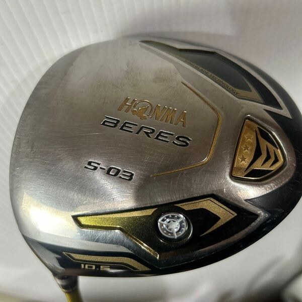 送料無料★左利き★HONMA BERES S-03 10.5 3星 3★ ARMRQ∞ 48 Rフレックス ★★★ 3スター 本間 ホンマ ベレス ドライバー 管理番号14858