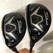 送料無料★左利き用★Titleist 915H 3U 4U 21°24° 2本セット Speeder715 Sフレックス ユーティリティ タイトリスト 管理番号14941_画像1