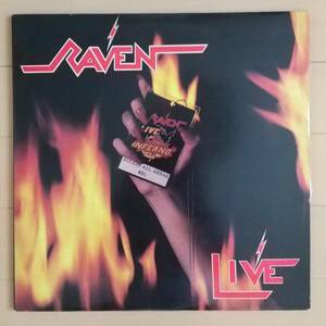 【RAVEN/LIVE AT INFERNO/1984年/80s/NWOBHM/ヘヴィ・メタル/ライヴ盤/2枚組/イギリス出身/レコード盤/中古輸入盤/】