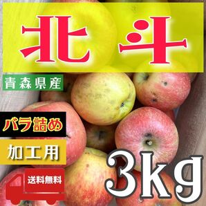 ＂ 北斗 ＂【青森県産りんご3kg】【産地直送】【即購入OK】【送料無料】加工用 りんご リンゴ 林檎