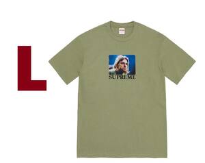 【￥100～中古 即決あり】Supreme 23/SS Supreme Kurt Cobain Tee L Light Olive／カート・コバーンTシャツ オリーブ