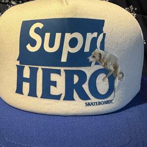 【￥100～美中古 即決あり】Supreme×ANTIHERO Mesh Back 5-Panel Royal／アンタイヒーロー メッシュバック5パネルキャップ 青の画像4