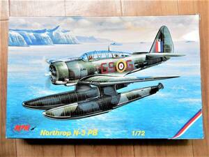 MPM製1/72イギリス空軍所属自由ノルウェー軍ノースロップN-3PB水上機（エッチングパーツ付き）　アメリカ製の機体、北海でドイツ軍を監視