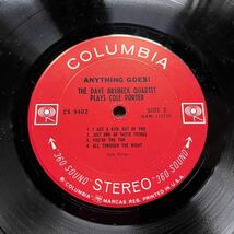 【US初回オリジナル盤 白矢 2eyes COLUMBIA 美脚ジャケ最高峰！】DAVE BRUBECK PLAYS COLE PORTER『ANYTHING GOES!』デイヴ・ブルーベック_画像4