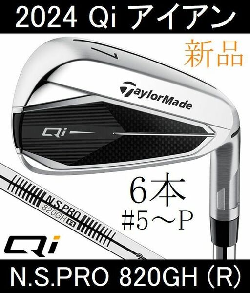 2024最新【Qi アイアン】N.S.PRO 820GH (R) #5～P 6本 新品