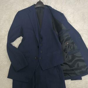  beautiful goods /3 piece setup suit select SUIT SELECT navy navy blue tailored jacket summer suit waist adjustment possible rare 
