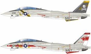 プラッツ PF-66 1/144 アメリカ海軍 F-14A トムキャット VF-84 ジョリーロジャース ＆ VF-1 ウルフパック 2機セット