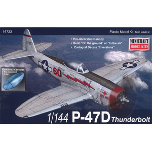 ミニクラフト　14722　1/144 WW.II アメリカ陸軍航空軍 P-47D サンダーボルト