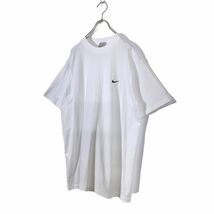 00s NIKE ナイキ スウッシュ刺繍 Tシャツ Lサイズ 白 ホワイト スウォッシュ ビンテージ 半袖シャツ シングルステッチ シンプル_画像4