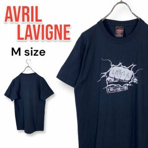 【レア】90s アヴリルラヴィーン AVRIL LAVIGNE バンドＴシャツ Mサイズ 黒 ブラック SHOOTボディ 1998 匿名配送