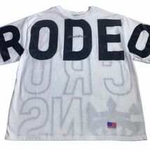 RODEO CROWNS ロデオクラウンズ ロゴ プリント 刺繍 Tシャツ フリーザイズ 白 ホワイト デカロゴ レディース ゆったり_画像4