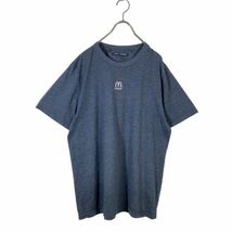 【レア】マクドナルドTシャツ McDonald's Logo T shirt センターロゴ 半袖 Tシャツ グレー Lサイズ 企業 スタッフ ハンバーガー 希少 古着_画像2