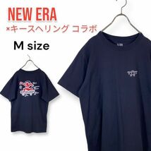 NEW ERA ニューエラ × キース ヘリング Keith Haring コラボ 半袖Tシャツ Mサイズ クルーネック T Shirt 黒 ブラック_画像1