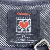 フォーエバー21 FOREVER21 キースヘリング Keith Haring コラボ タンクトップ ノースリーブ トップス L/Gサイズ 黒 ブラック メッシュ_画像10