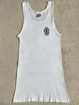 クロムハーツ 東京 限定 ダガー ホースシュー タンクトップ サイズS Chrome Hearts Tokyo Horse Shoe Tank top 白 ノースリーブ Tシャツ CH_画像4