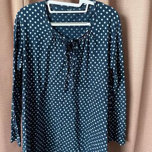 45rpm ドット柄長袖チュニック