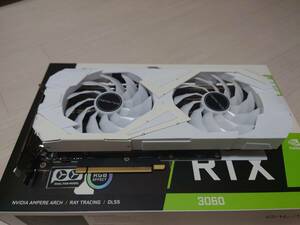  玄人志向 GeForce RTX 3060 12GB LHR対応版 / GK-RTX3060-E12GB/OC/WHITE / グラフィックボード