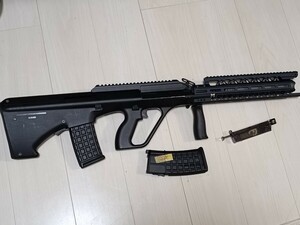 GHK　ステアー　AUG A2 A3　Laylax ジャベリン サプレッサー　サイレンサー　カスタム　ガスブローバック　CO2マガジン/ガスマガジン付き