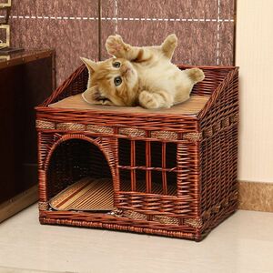 特売！キャットハウス 猫ちぐら ねこ ハウス 2段 ベッド 手作り